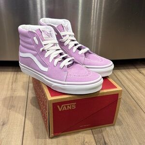 BRAND NEW Vans Women's 7/Juniors Size 5.5 High-Top Sneakers - Light Purple